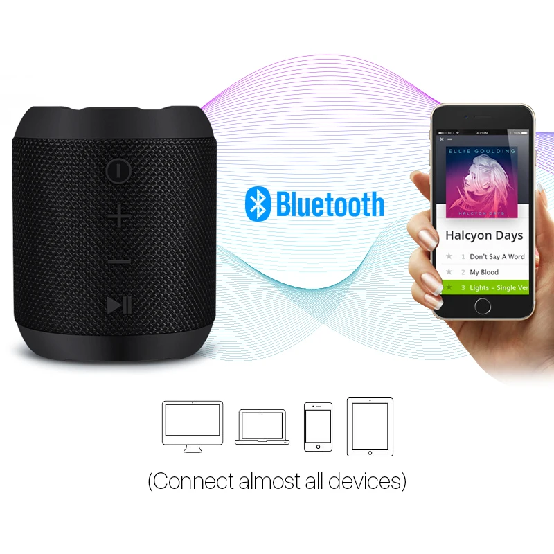 Портативный Bluetooth динамик TWS беспроводной маленький AUX TF fm радио Enceinte