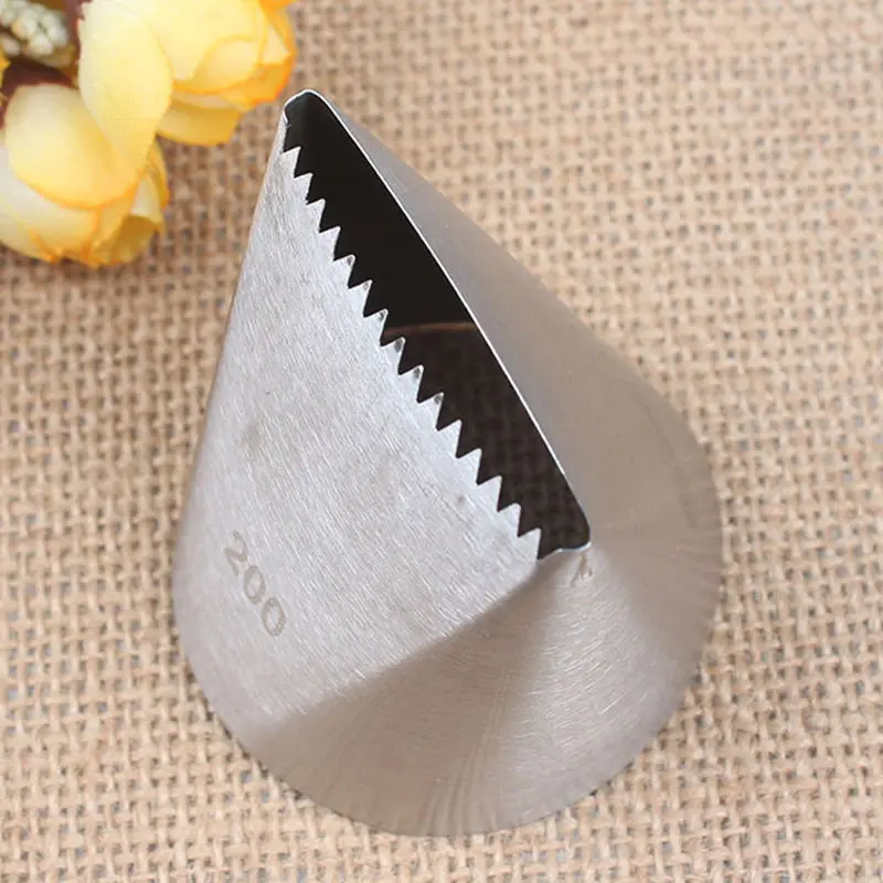 

200# Extra Large Icing Piping Nozzle Stainless Steel DIY Craft Flower Rose Cream Nozzle Fondant Baking Tool Cake Decorating Tool