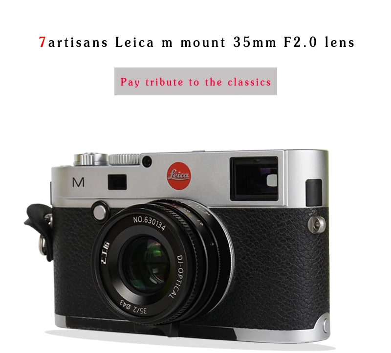 Объектив для Leica 7artisans 35 мм F2 объектив с широкой диафрагмой и параксиальных м ef-s объектив с креплением для объектива Leica для Камера