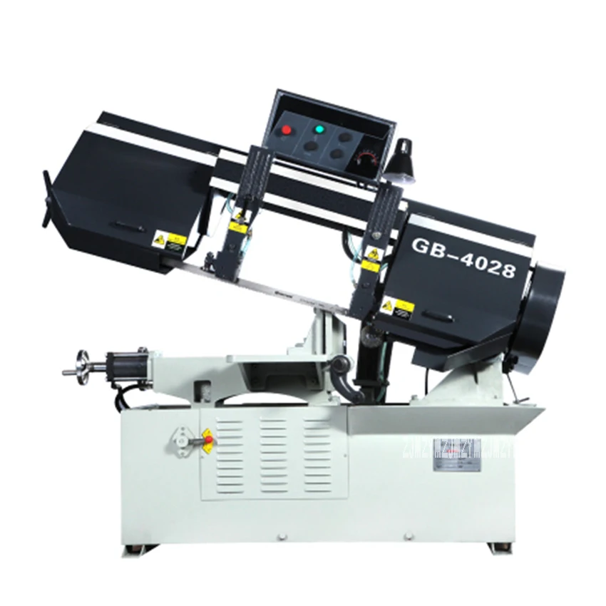GB-4028 Professional Metal Cutting Band Sawing Machine High-quality Semi-automatic Bandsaw Horizontal Band Sawing Machine 2.2KW
