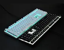 Ajazz AK33 Подсветка случай сплава 108 ключей MX Синий/черный USB n key Rollover Mechaincal Gaming Keyboard Gamer DOTA