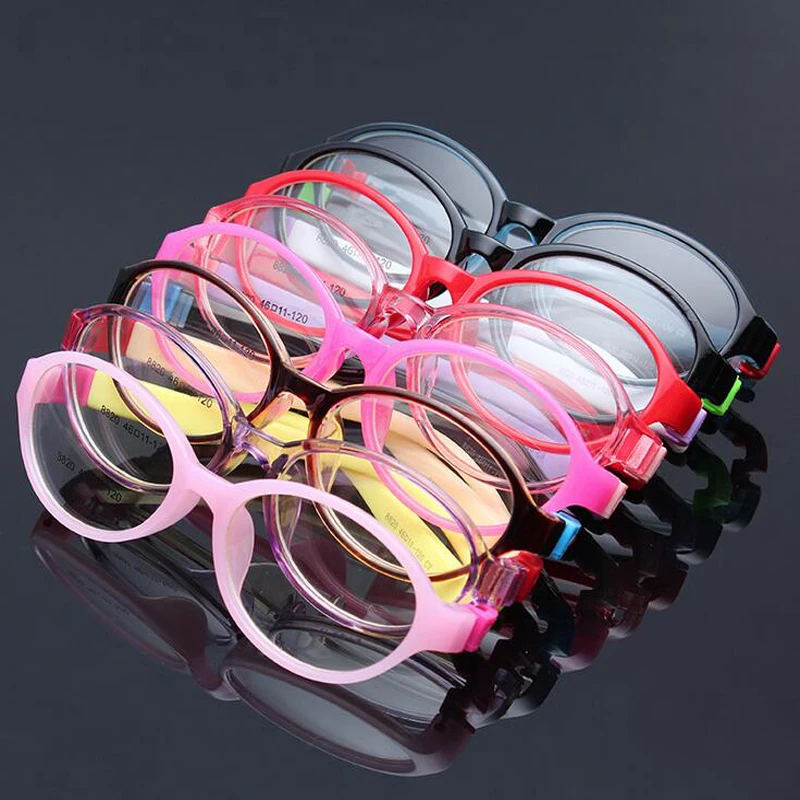 Kids Optical Eyeglasses Ultra-light Oval No Screw Bendable