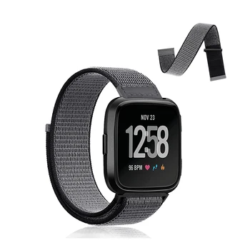 

Replacement Nylon Loop Woven Adjustable Fastener Sports Strap Band for Fitbit Versa Watch Band Smartwatch Accessories