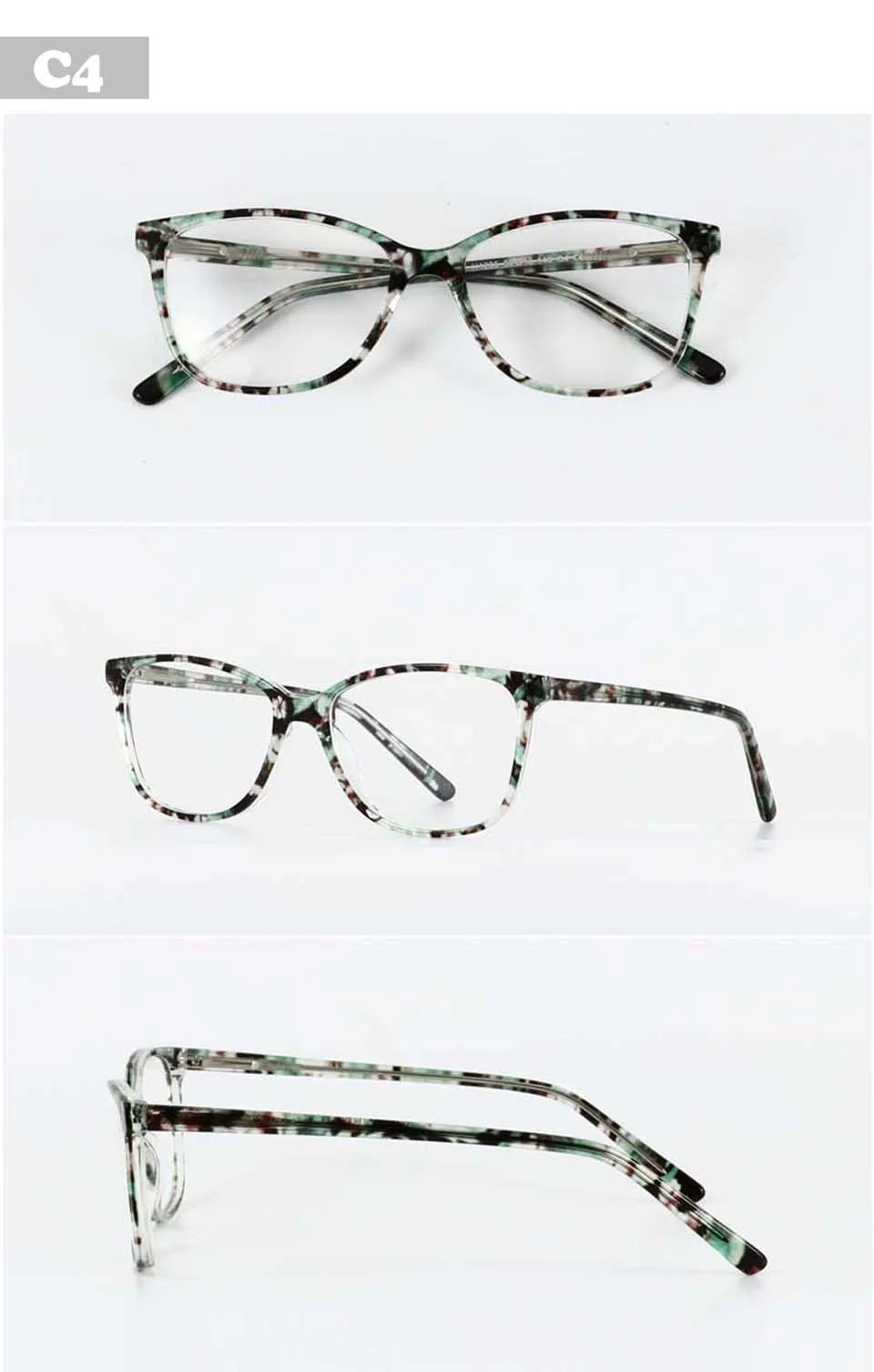 Ацетат печати очки рамки для мужчин близорукость Оптический Рецепт на очки для зрения для женщин квадратные модные очки