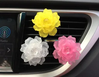 

Car Air Freshener Scrub Camellia Flower Steam Clip Car Perfume Diffuser Clip Car Air Auto Vent Freshener Decoration XCZ673