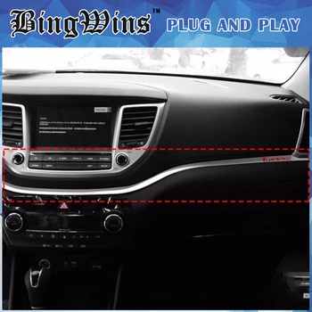

Car-styling For Hyundai Tucson 3rd 2015 Car instrument panel dash board Cover Trim Sequin crash pad Decoration Accessories