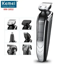 kemei1832 5in1 Rechargeable Waterproof Electric Shaver Groomer Trimmer hair Nose ear hair remover tools haircut for Man Family