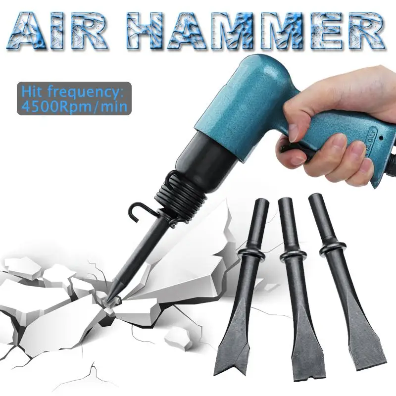 

Professional Powerful Handheld Pistol Gas Shovels Air Hammer Small Rust Remover Cutting Drilling Chipping Pneumatic Tools