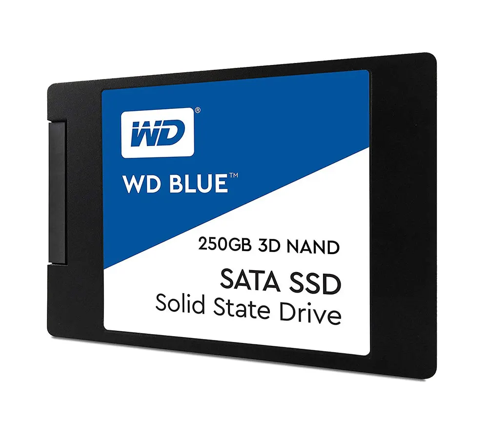 Western Digital WD Blue SSD interne твердотельный накопитель Dur 250 ГБ SATA 6 Гбит/с 2," WDS250G2B0A 3D NAND 250 ГБ