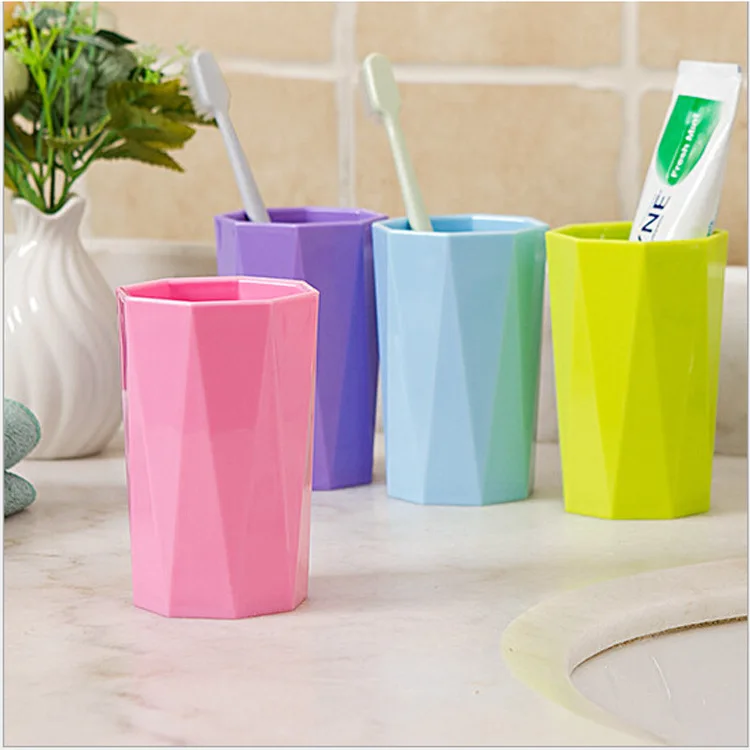 

ANGRLY Fashion Multi Purpose Colorful Candy Colored Diamond Couple Thickened Gargle Toothbrush Drink Water Bottle Water bottle
