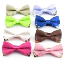 Модные теплые глубокие ботильоны с бантиками для детей, украшения из металла конфеты Галстуки 33 изменение цвета Детские классические галстуки cravata Свадебная вечеринка