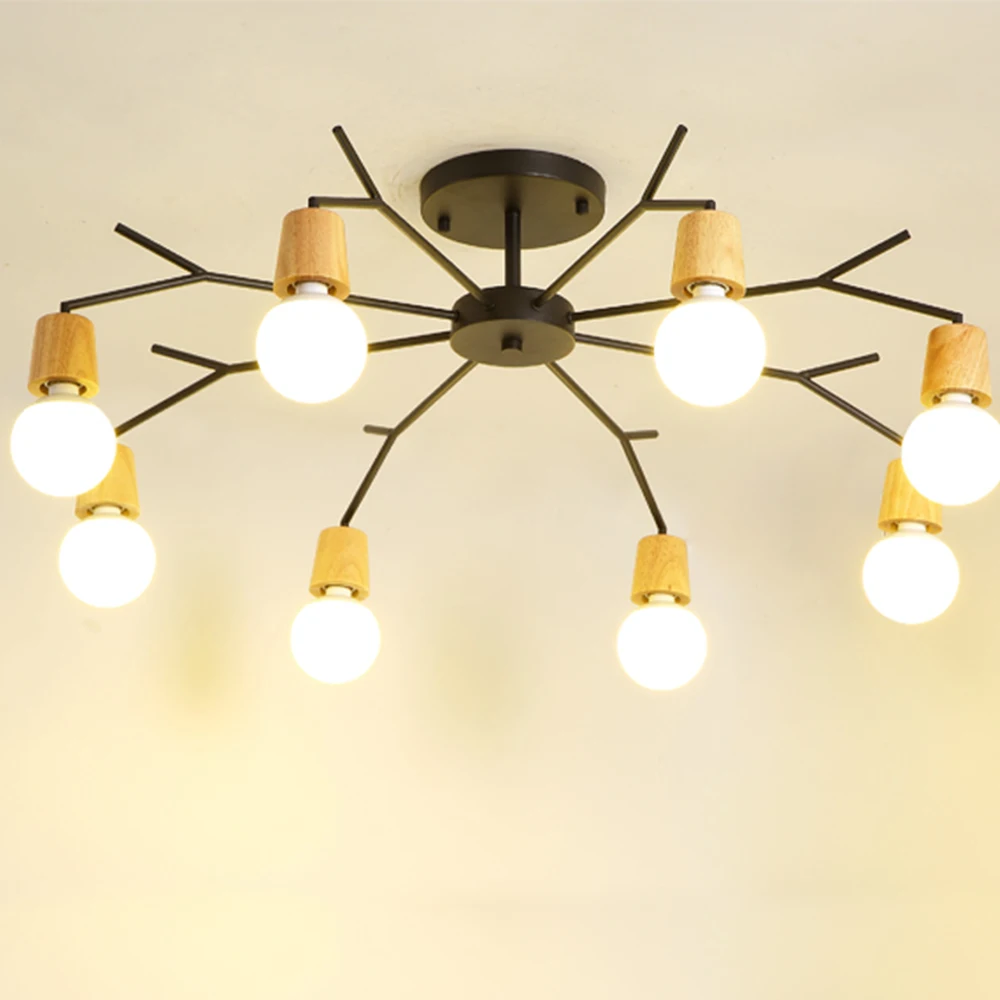 

8 Heads Iron Chandeliers lamp body 40W simple and elegant design Support humanization for reading room children room living