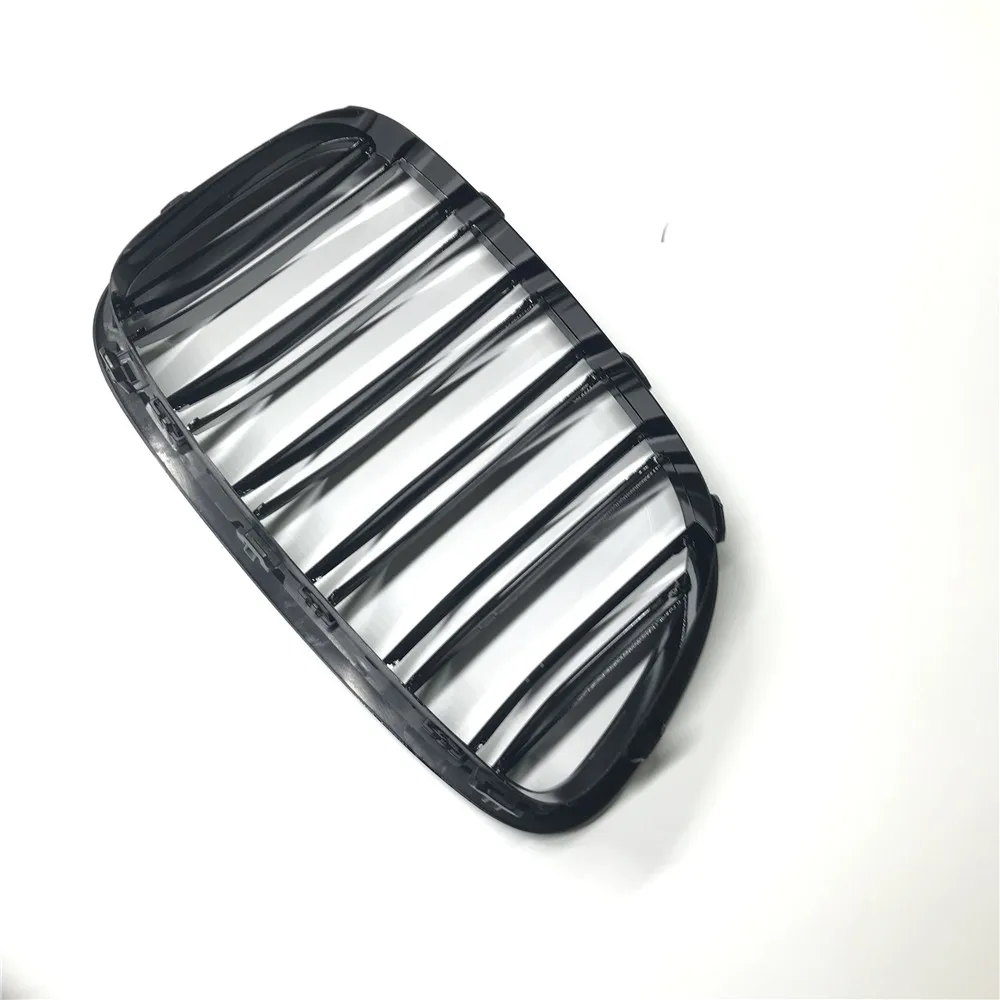 Одна пара глянцевый черный двойная планка Передняя решетка для BMW 5 серии F07 GT передняя решетка радиатора для бампера решетка сетка