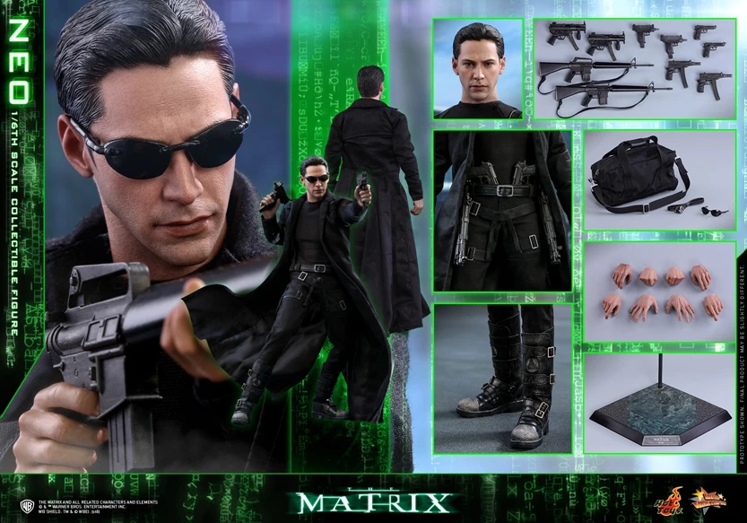 

Hot Toys MMS466 The Matrix Neo Keanu Reeves 12 inch 1/6 Action Figure NEW