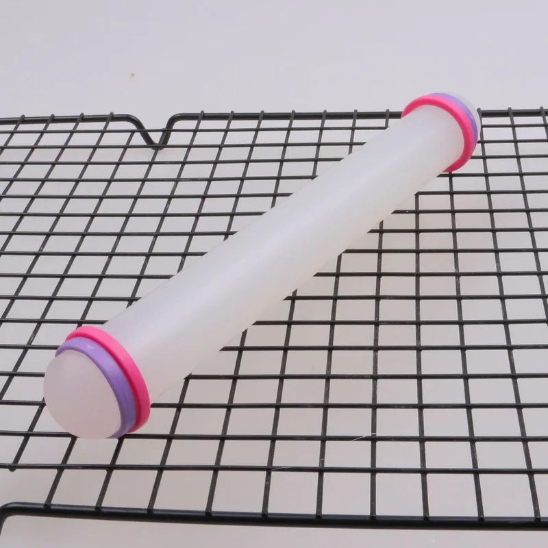 

22.5CM*2.5CM Non- Sticky Rolling Pin For Sugar Paste DIY Baking Fondant Cake Decorating Tools Plastic Cake Mold Pastry Roller