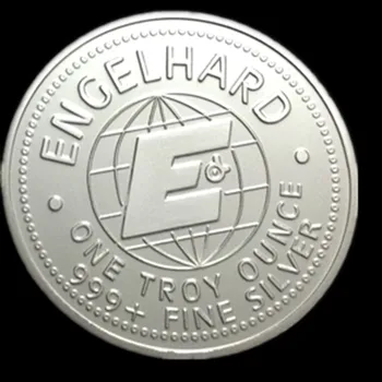 

10 pcs The American prospector 1984 Engelhard one ounce silver plated 40 mm souvenir bar decoration coin