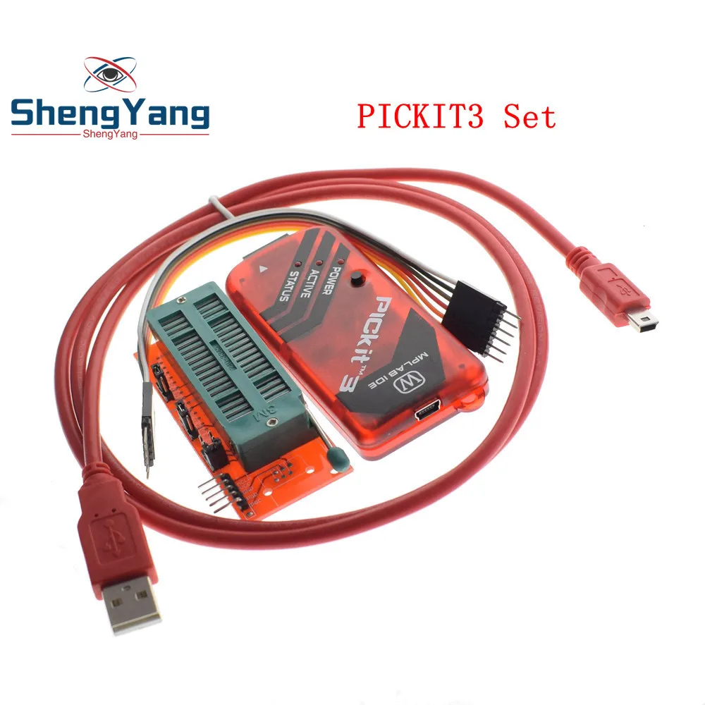 

ShengYang PICKIT3 PIC KIT3 PICKIT 3 Programmer Offline Programming PIC Microcontroller Chip Monopoly+PIC Programmer adapter seat