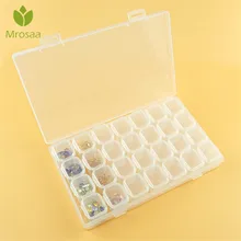 Новинка, 28 слотов, регулируемый пластиковый ящик для хранения, коробки для хранения, коробка для ювелирных изделий, алмазная вышивка, ремесло, бисер, инструмент для хранения таблеток