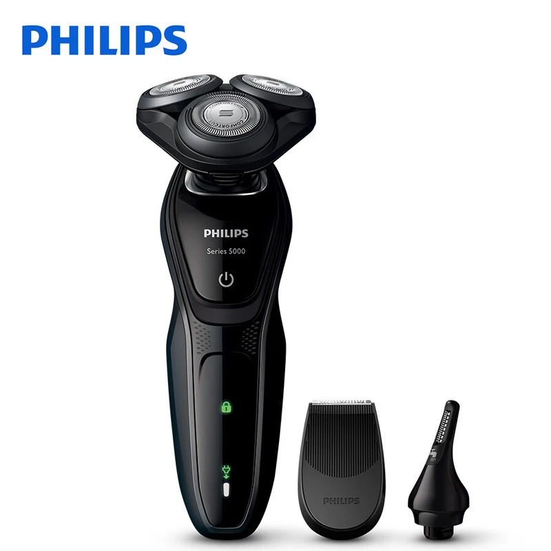 Philips электробритва S5082 3D плавающие головки поддержка моющиеся для мужчин 5 направления Flex бритвенная головка с светодиодный дисплей