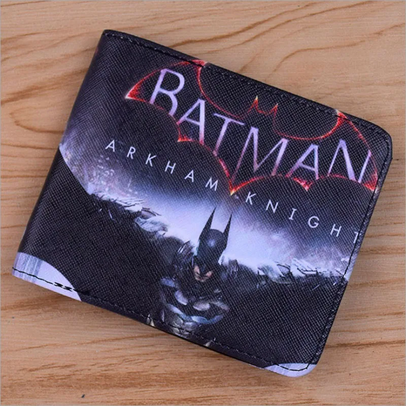 

Newest Design Anime Batman/Spider-Man Colorful Short Wallet More Card Holder Creative Gift Purse Leather Money Bag of Folding