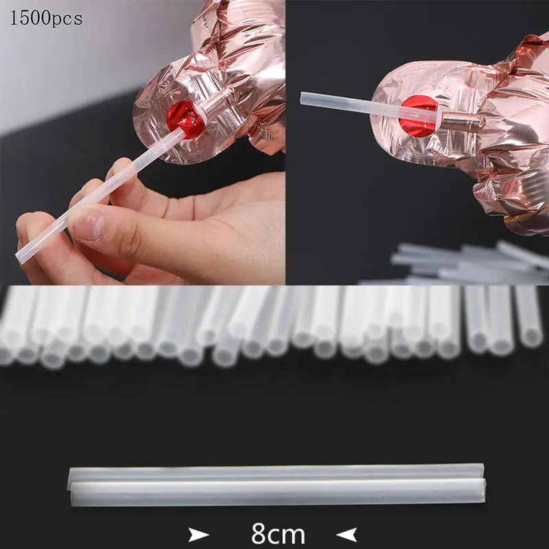 Buy 1500pcs 8cm Balloon Blowing Straw Easy Inflator