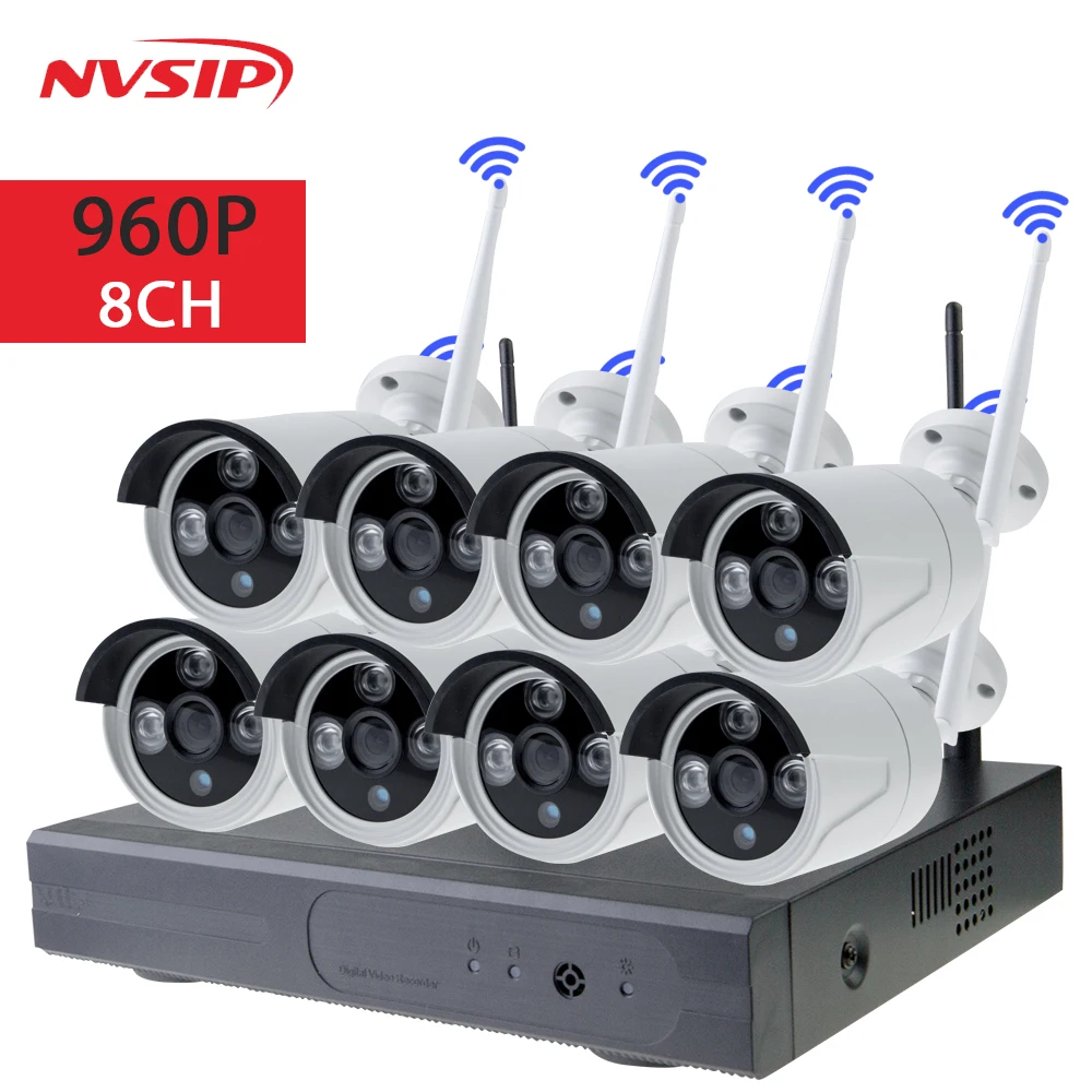 8CH CCTV System 960P NVR 8PCS 1 3 MP IR font b Outdoor b font P2P