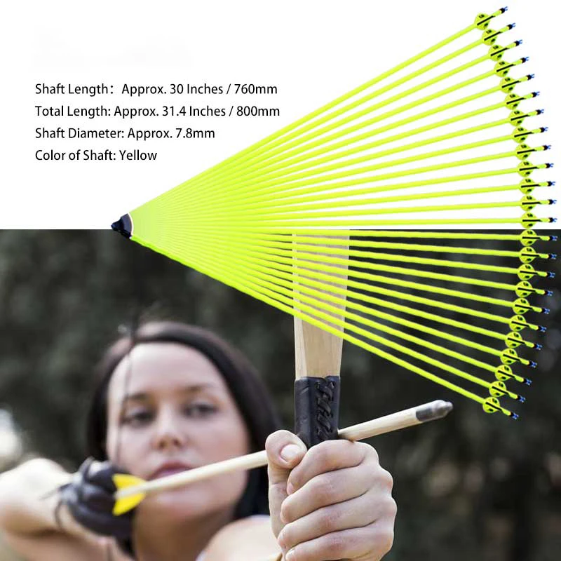 12 PCS Archery Hunting For Reverse Bow and Arrow or Long Bow