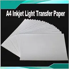 

20 Sheets A4 Inkjet Light Transfer Paper for DIY T-shirt Heat Press Printing