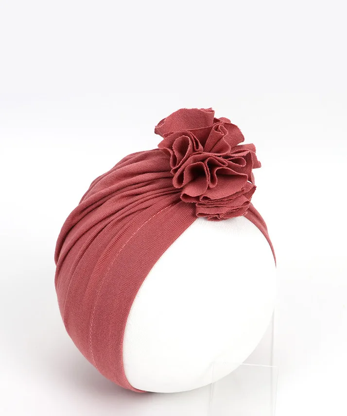 New Fashion Flower Baby Hat Newborn Elastic Baby Turban Hats for Girls 10 Colors Cotton Infant Beanie Cap 1 PC baby stroller accessories Baby Accessories