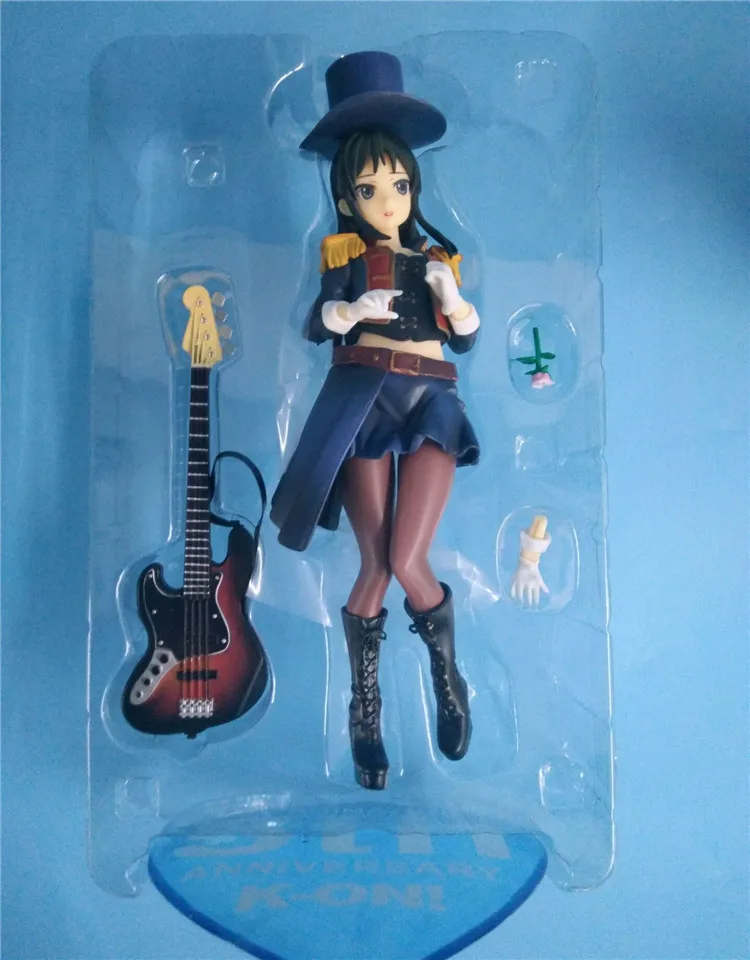 20 см аниме фигурки K-ON 5th Юбилей akiyama Mio бас-гитара Ver 1/8 весы коллекция моделей pvc игрушки куклы