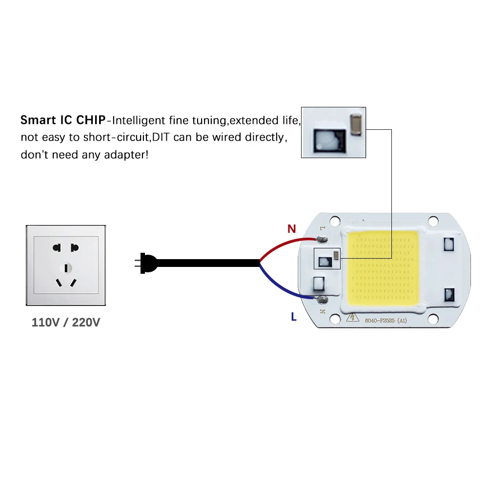 Aliexpress.com : Buy Smart IC LED COB Chip 20W 30W 50W High Power AC110V 220V No need driver COB Chip Lamp for DIY Spotlight Floodlight from Reliable led ...