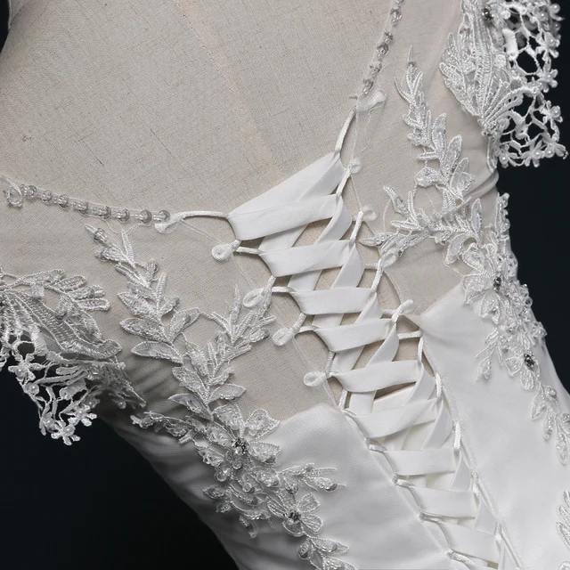 SL-436 New Lace Applique Bridal Dress Ball Gown Wedding Dress 6