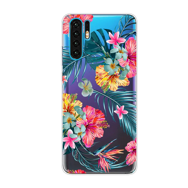 P30 Pro Чехол для Coque huawei P30 Pro Чехол s Ретро цветок Прозрачный Мягкий ТПУ силиконовый чехол для huawei P 30 P30 Lite P30Pro Fundas