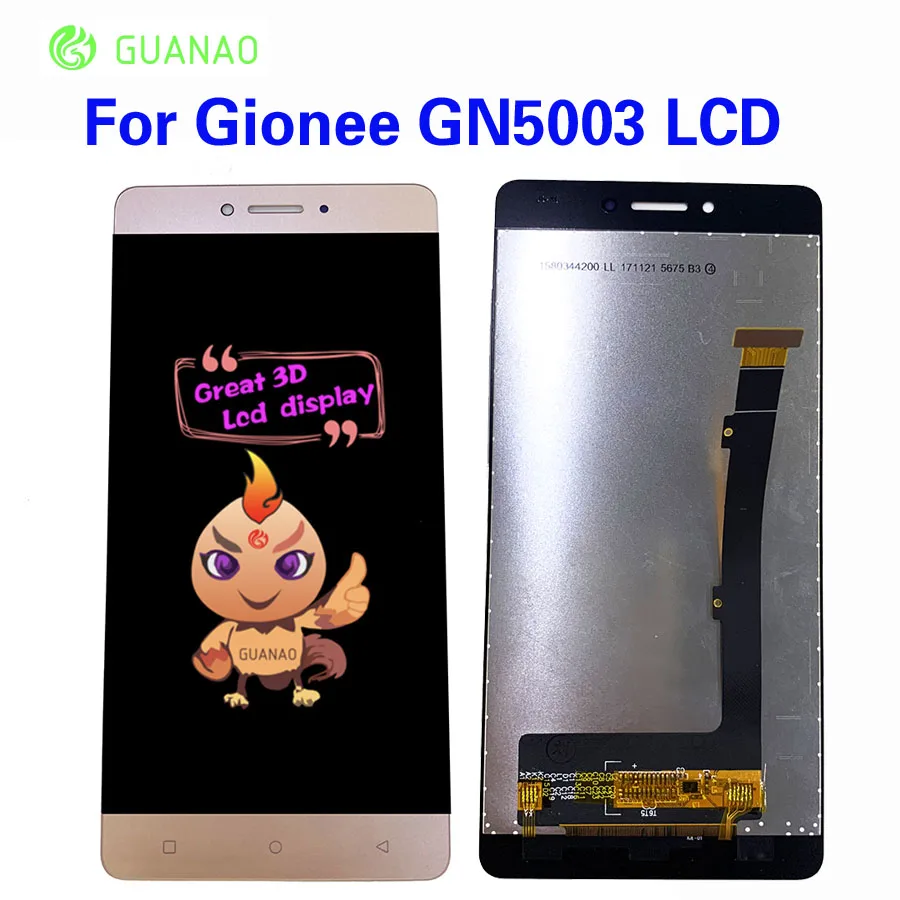 

5.3" Touch Screen Digitizer For Gionee GN5003 LCD Display TFT LCD Touch Screen Mobile Phone Lcds Digitizer Assembly