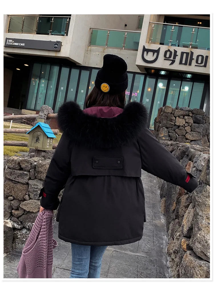 Hot sale Long sleeve Coat Winter Jackets long heavy hair brought down jacket winter with thick coats hooded winter jacket 8601