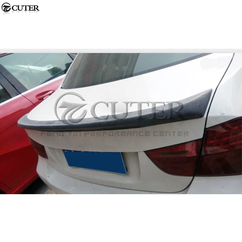 E90 3 серии углеродного волокна автомобильные задние крылья багажник губа спойлер