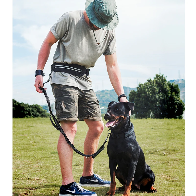 

OneTigris Tactical Waist Dog Training Leash with EDC Pouch Pet Supplies for Dogs Leashes Quick Release Walk Your Dog With Ease