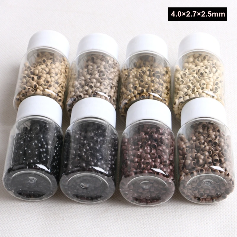

HARMONY 7000pcs 7 Colors Choice 4.0x2.7x2.5mm Copper Micro Nano Rings Beads for Nano Tip Hair Extensions