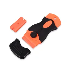 EHDIS пластиковая бритва скребок+ 5 шт. лезвия для бритвы оконные скребок пленка из фольги клей удаление пузырьков воздуха Чистый Ракель автомобильный инструмент для ногтей