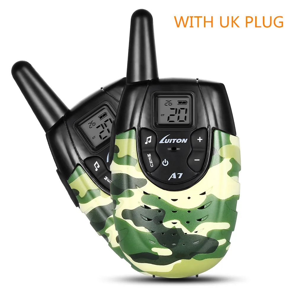 Пара рации Luiton A7 для детей - Color: Army Green UK PLUG