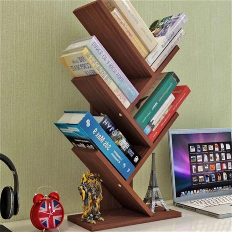 60*31*17 سنتيمتر الحديثة مكتب المكتبية أربعة طبقة خزانة الخشب الأطفال نوم bookrack