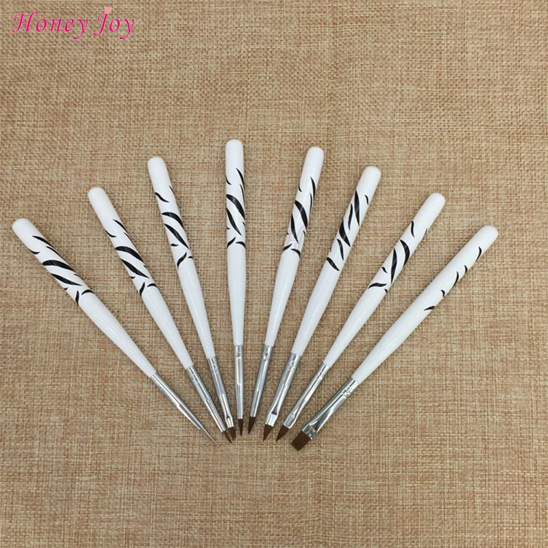 

8Pcs New Learner Professional Nail Art Brushes Tools Detailed Painting Drawing Dotting Detailing Paint Design Pen Set Kit