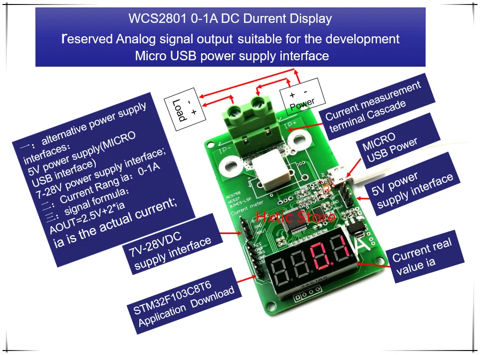 NEW 1PCS LOT WCS2801 WCS 2801 0 1A DC current display meter