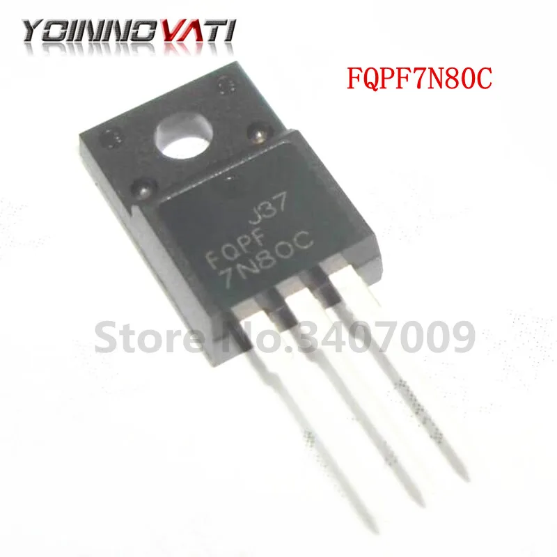 10PCS/Lot FQPF7N80 FQPF7N80C Triode 7N80 Field Effect Transistor TO ...