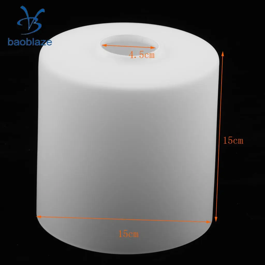 Cylindrical Ceiling Light Shade Cover Glass Lampshade for Corridor Cafe Bar
