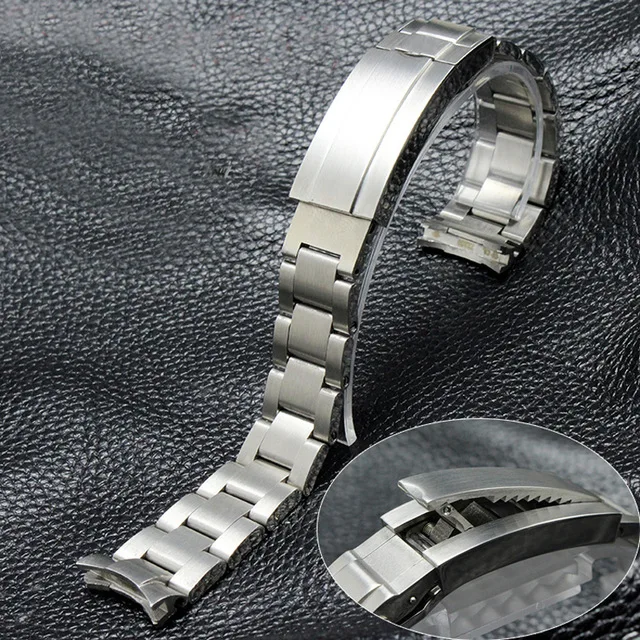 

MERJUST 20mm 21mm 316L Silver Stainless steel Watch Bands Strap For RX Daytona Submarine Role Sub-mariner DEEPSEA Bracelet