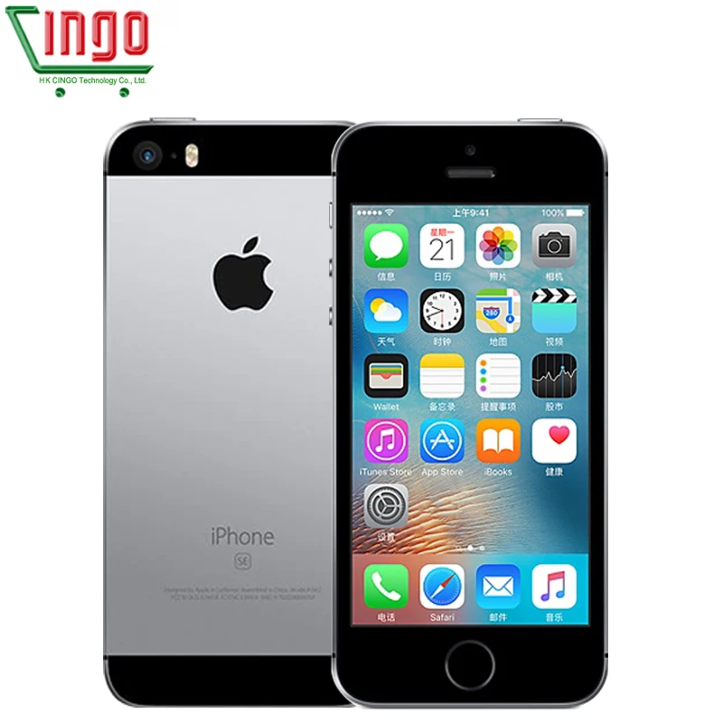  Unlocked Apple iPhone SE Cell Phones LTE 4.0' 2GB RAM 16/64GB ROM Chip A9 iOS 9.3 Dual-core Fingerp