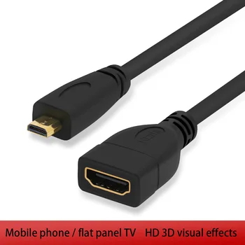 

High rosolution 1080P 3D Micro HDMI to HDMI Cable Extension cord male to Female gold-plated HDMI Adapter for Tablet HDTV Phone