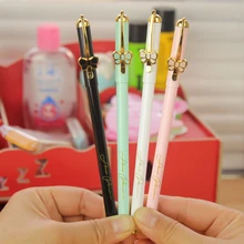 Корейские канцелярские металлические банты гелевые ручки 0,5 мм черные ручки canetas Escolar papelaria zakka офисные материалы для школы принадлежности