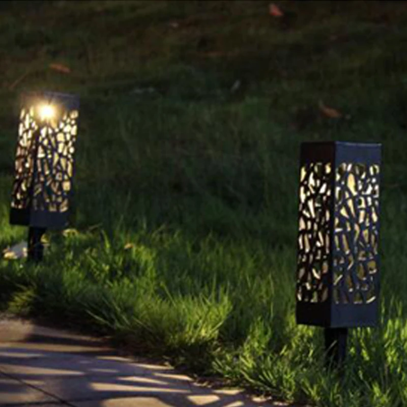 Led Solar Light BulbOutdoor Solar Light Waterproof Hollow LightSolar Lamp Outdoor Solar Led Garden Decking Yard Lawn Sun light (2)